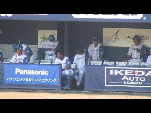 ベンチで応援する佐藤 龍世や万波中正 【イースタン日ハム対 千葉ロッテ2022年10月2日】