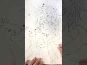 【小5が描いてみた】カラフルピーチ🍑【ヒロくん】イラストメイキング