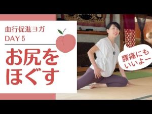 カッチカチのお尻をほぐす！腰痛にもいいよ♪座りっぱなしに｜血行促進ヨガ
