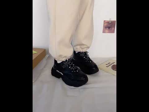 【送料無料】カジュアル ダッドスニーカー レディース秋冬（W1556）