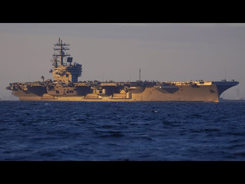 夕方、CVN-76巨大空母ロナルド・レーガンの出港を観音崎でまったり撮る!!