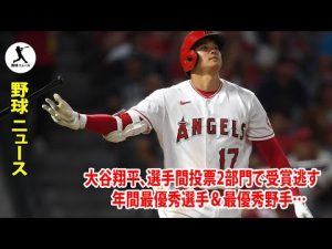 【MLB】大谷翔平、選手間投票2部門で受賞逃す　年間最優秀選手＆最優秀野手…ジャッジが栄冠