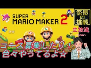 【#145】Switch『スーパーマリオメーカー2』に挑戦！　※11時からゲームゲノム見ます