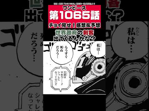 【11月7日発売】ワンピース第1065話チョイ見せ！感想&予想【ワンピースネタバレ】#shorts #onepiece #ワンピース #ワンピースの反応集