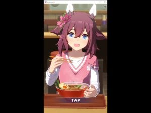 ラーメンすするチヨちゃん