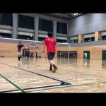 バドミントン男子シングルス練習動画(2021/2/21 コンスケvsニシマ)