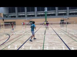 バドミントン男子シングルス練習動画(2021/2/21 コンスケvsゆうと)