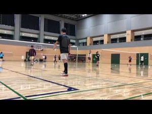 バドミントン男子シングルス練習動画(2021/2/21 コンスケvs池ちゃん)