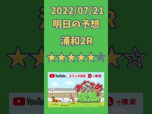 【地方競馬予想】１点勝負！【2022/7/21/2R/浦和競馬】毎日予想#63