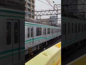 南北線9101F 東急新横浜線試運転　　武蔵小杉駅②番線逆入線シーン