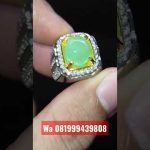 Zamrud / emerald beryl est colombia 4,70crt ring silver / gemstone / batu permata / wa 081999439808