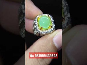 Zamrud / emerald beryl est colombia 4,70crt ring silver / gemstone / batu permata / wa 081999439808