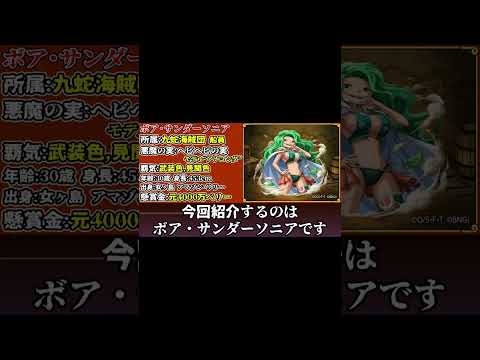 【ゴルゴン三姉妹次女!?】九蛇海賊団船員”ボア･サンダーソニア”を紹介！覇気の使い手,ヘビヘビの実モデルアナコンダ!?【ワンピースキャラを30秒で紹介！】