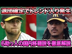 【大量血の入れ替え確定】ガンケルら6助っ人の国内移籍説を徹底解説!! 他球団ファンから獲得希望の声が続出!?【阪神タイガース】