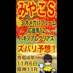 【投資競馬塾】みやこステークス（G3）ズバリ予想！◎3 オメガパフューム★応援馬12 ハギノアレグリアス★阪神11R★令和4年11月6日（日） #Shorts