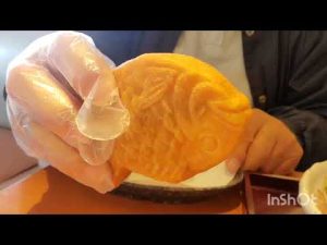 和食さと金剛東店のデザートランチは抹茶白玉と鯛焼き君のコンビです☺️