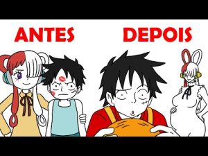 A relação entre Luffy e Uta animação