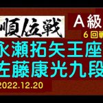 将棋対局結果、第81期A級順位戦6回戦、永瀬拓矢王座－佐藤康光九段、将棋劇場