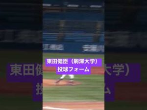 東田健臣（西脇工業高ー駒澤大学）投球フォーム　#shorts