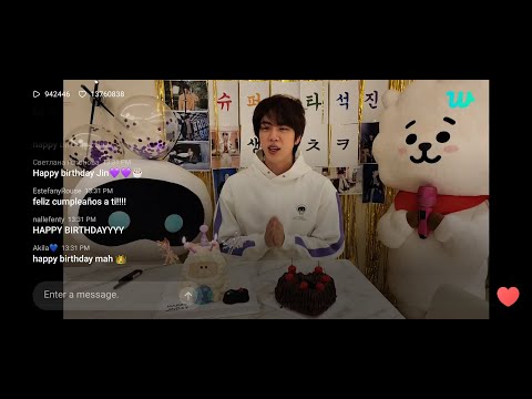 BTS Jin birthday live 💜 jin birthday Weverse live 🥰kim seok Jin live today today BTS live