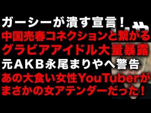 【ガーシー砲】グラビア業界が終わる！ガーシーが潰すと宣言の中国人アテンダークリスティンと関係あるグラビアアイドルを大量暴露　元AKB永尾まりやへ警告！　大食い女性YouTuberもまさか(TTMつよし
