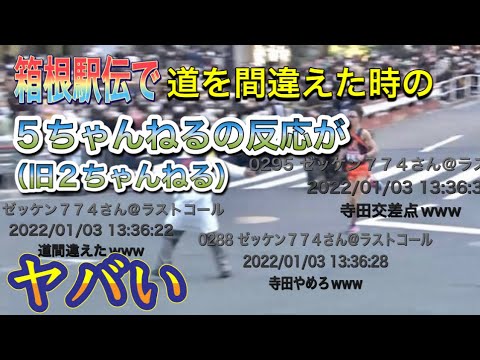 【寺田交差点】箱根駅伝でコースを間違えた時の5ちゃんねるの盛り上がりがヤバい【法政大学】