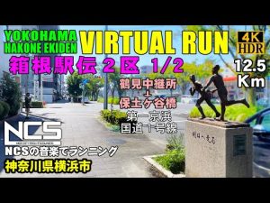 【Virtual Run】箱根駅伝２区 1/2 鶴見中継所 → 保土ヶ谷橋 12.5Km（第一京浜 → 国道１号線）【バーチャルラン・トレッドミルで見る動画】 2022/10