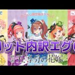 【#五等分の花嫁 】ありえない・・・ひこくじロット内訳エグ過ぎる・・・