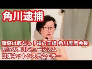 角川逮捕で見えた角川芋づる式☆元電通オリンピック利権、裸の王様と呼ばれた角川歴彦会長、角川春樹氏を追い出した因縁、所沢の角川ミュージアム、東京五輪スポーツ利権に群がる妖怪変化、日銀ネットシステムエラー