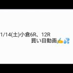 2023/1/14(土)　小倉6R・12R 　　　　　　　　買い目の動画です。アレ、狙ってます。