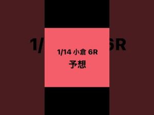 11月14日 小倉 6R 予想