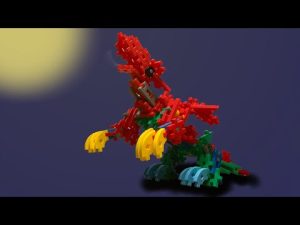 【シロクロキッズ】ブロックでドラゴンを作った
