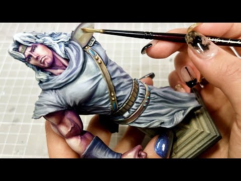 【北斗の拳】トキの胸像フィギュアを絵画風に塗ってみた。