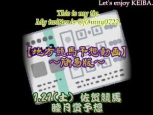 【簡易版】2023佐賀競馬 睦月賞予想