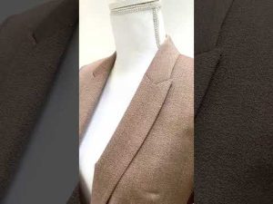 Reiss, Brown/Cream Mixed Yarn Wool Blend One Button Blazer, Size US8/UK12, $119.00