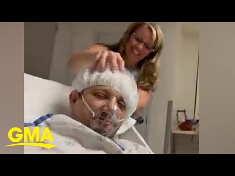 Jeremy Renner shares sweet video update: 'ICU spa moment to lift my spirits' l GMA