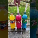 Coca Cola, Fanta, Sprite und Mentos | Experiment #Shorts
