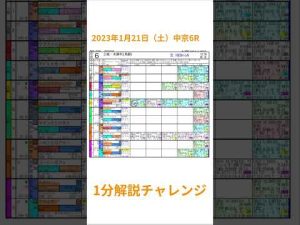 2023年1月21日中京6Rを1分解説チャレンジ #shorts