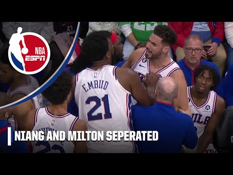 Shake Milton and Georges Niang are separated following a shouting match 👀 | NBA on ESPN