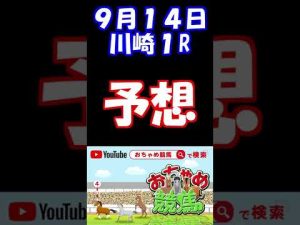 【地方競馬予想】連続的中目指す！【2022/9/14/1R/川崎競馬】毎日予想#113