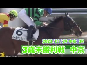 2023/01/29【パドック返し馬つき】中京3R　３歳未勝利戦　　☆バールデュヴァン　ミッキーアイル　＃レースは9分ころから