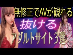 無修正でAVが観れて抜けるアダルトサイト3選　特別編