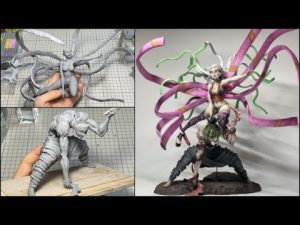 【鬼滅の刃】妓夫太郎&堕姫のフィギュアを作ってみた【粘土】How to make a figure of Gyutaro＆Daki.